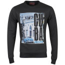 Osaka Men's Cuba Photo Print Crew Neck Sweatshirt - Anthra
