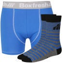 Boxfresh Men's Sock & Boxer Gift Set - Blue