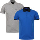 Ringspun Men's Mauler 2 - Pack Polos - Grey Marl & Royal