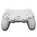 PlayStation DualShock 4 Custom Controller - White on White Gloss