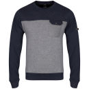 Bench Men's Arreston Crew Neck Sweatshirt - Peacoat Navy