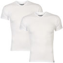 Bench Men's 2 Pack V Neck T-Shirt - White