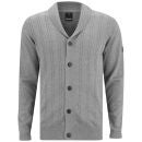 Bench Men's Klunk Cable Knitted Cardigan - Grey Marl