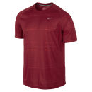 Nike Men's Printed Miler Short Sleeve Running T-Shirt - Gym Red