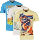 South Shore Men's 3 Pack T-Shirts - Yellow/Ivory/Turquoise