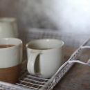 Nkuku Talika Tray - Distressed White - 9 x 57 x 37cm