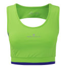 RonHill Women's Aspiration Racer Tank - Fluorescent Green/Plum