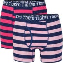 Tokyo Tigers Men's 2-Pack Boxers - Pink Striped