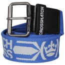 Crosshatch Men's Gamer Canvas Printed Belt - Deep Azure/Grey