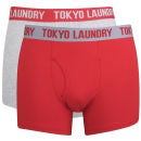 Tokyo Laundry Men's Sharpe 2-Pack Boxers - Tokyo Red/Light Grey Marl