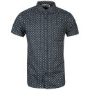 Brave Soul Men's Gallagherc Short Sleeve Polka Dot Shirt -  Teal