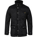 Le Breve Men's Quilted Bomber Jacket - Black