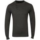 Bench Men's Unreal Crew Neck Knit - Anthracite Dark Grey Marl