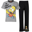 The Simpsons Boys' In Your Face Pyjama Set - Black/Grey Marl