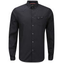 Luke 1977 Men's Skinny Mick Slim Dress Shirt - Black
