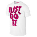 Nike Men's Dri Fit Just Do It T-Shirt - White/Pink