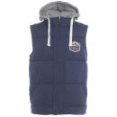 Animal Men's Jaus Hooded Gilet - Indigo/Grey