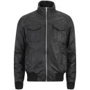 Barneys Men's Bomber Leather Jacket - Black