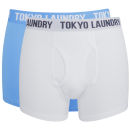 Tokyo Laundry Men's Tahoe 2-Pack Boxers - White/Malibu Blue