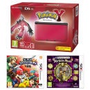 Nintendo 3DS XL Red and Black Console - Includes Pokémon Y, Super Smash Bros. & Professor Layton: and The Miracle Mask