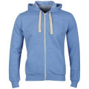 Brave Soul Men's Adrian  Hooded Zip Through - Sky Blue