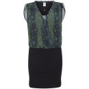 Vero Moda Women's Snake Effect Wrap Front Dress - Green