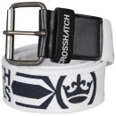 Crosshatch Men's Gamer Canvas Printed Belt - White/Navy