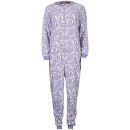 Tom Franks Women's Micro Fleece Sheep Onesie - Mauve - M/L
