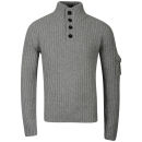 Dissident Men's Lambswool 2X2 Rib Knit - Mid Grey Marl