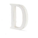 Nkuku Distressed Mango Wood Letters - Distressed White - D (15cm)