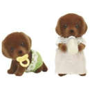 sylvanian families Chocolate Labrador Twins