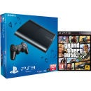 PS3: New Sony PlayStation 3 Slim Console (500 GB) - Black - Includes Grand Theft Auto 5