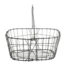 Nkuku Lamu Metal Basket - Grey Iron