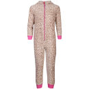 Sleepwear By Tom Franks  Girls' Micro Fleece Animal Onesie - Leopard 