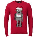 Christmas Branding Robot Knitted Jumper - Red