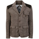 Bellfield Men's Hugo Tweed Wool Hunting Jacket - Oatmeal