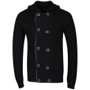 Brave Soul Men's Knitted Double Breasted Cardigan - Black