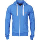 Le Breve Men's Gem Zip Hoody - Electric Blue Marl