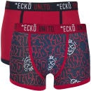 Ecko Men's Pattern 2-Pack Boxers - Red/Navy