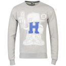 Beck & Hersey Men's Sneaker H Crew Neck Sweatshirt - Grey Marl