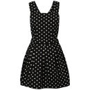 Influence Women's Polka Dot Dungaree Dress - Black