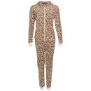 Tom Franks Women's Micro Fleece Animal Onesie - Cheetah
