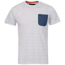 Beck & Hersey Men's Striped T-Shirt - White/Grey/Indigo Cham