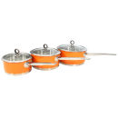Morphy Richards Accents 3 Piece Pan Set - Orange