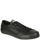Umbro Men's Milton Low Leather Trainer - Black/Silver