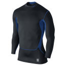 Nike Men's Hyperwarm Dri Fit Max Compression Mock Top - Black