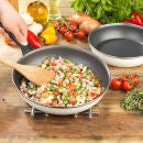 Gino D'Acampo 23cm and 27cm Twin Frying Pan Set - White