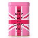 Keep Calm Tea Tin - Pink Union Jack