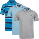 Slazenger Men's 3-Pack Polo Shirts - Sky/Grey/Blue/Navy