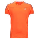 adidas Men's Response Short Sleeve Tee Shirt - Solar Zest/Tech Grey